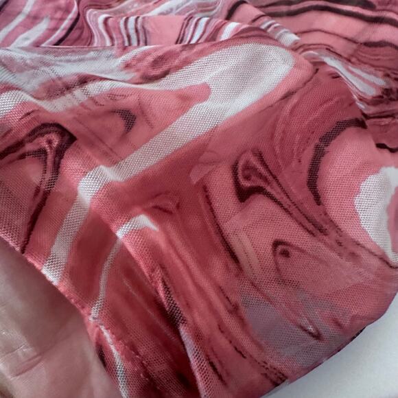 Tilly's Full Tilt Marble Swirl Sheer Top - Size Medium - Picture 3 of 6